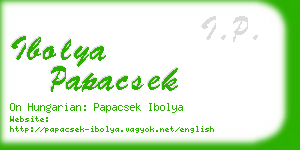 ibolya papacsek business card